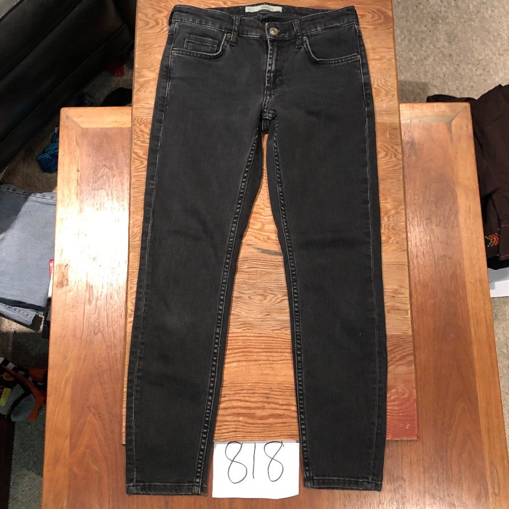 Top Shop Moto Baxter Black Jeans 26x25